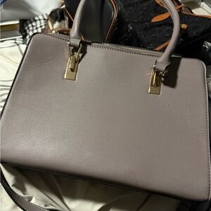 Elegant Gray Women's Handbag - charming Charlie satchel tote bag